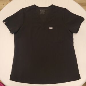 FIGS Catarina V-Neck Scrub Top|Women's Large|Black